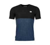 Ortovox - 150 Cool Logo T-Shirt - Merinoshirt, Gr. L, blau/schwarz (BlackRavenII)