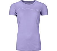 Ortovox 150 Cool Mountain T-ShirtDamen T-Shirts Bergsport Schnell trocknend | Geruchsneutralisierend | Kühlend | Widerstandsfähig | Hautfreundlich | Atmungsaktiv Größe XS lila