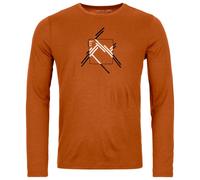 Ortovox - 185 Merino Mountain Cutout L/S - Merinoshirt, Gr. XXL, rot/braun (BristleBrown)