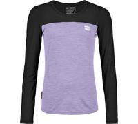 Ortovox - Women's 150 Cool Logo L/S - Merinoshirt, Gr. XL, lila/schwarz (BlackRavenII)