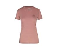 Ortovox - Women's 120 Cool Tec Mountain Stripe T-Shirt - Merinoshirt, Gr. L, rosa (DuskRose)