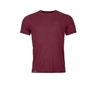 Ortovox - 120 Cool Tec Mountain Stripe T-Shirt - Merinoshirt, Gr. S, rot (RedMalbec)