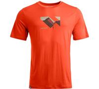 Ortovox - 140 Cool Landscape T-Shirt - Merinoshirt, Gr. L, orange (HotOrange)