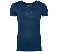 Ortovox - Women's 150 Cool Vintage Badge T-Shirt - Merinoshirt, Gr. L, blau (DeepOcean)