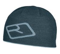 ORTOVOX Merino Logo Knit Beanie - Fein gestrickte Mütze mit weicher Merinowolle zum vielseitigen Berg-Einsatz - blau - Unisex
