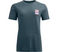 Ortovox - T-Shirt aus Merinowolle - 140 Cool Mtn Gradient T-shirt W Dark Arctic Grey für Damen aus Wolle - Größe L - Grau Grau L