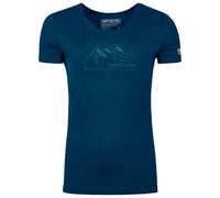 Ortovox - Women's 150 Cool Vintage Badge T-Shirt - Merinoshirt, Gr. XS, blau (DeepOcean)