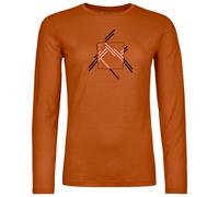 Ortovox - Women's 185 Merino Mountain Cutout L/S - Merinoshirt, Gr. M, rot (BristleBrown)