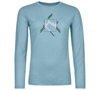 Ortovox - Women's 185 Merino Mountain Cutout L/S - Merinoshirt, Gr. S, türkis (GlacierGrey)