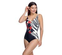 Damen-Badeanzug mit V-Ausschnitt und offenem Rücken W260876 EU 80C / UK 36C