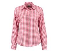 OS Trachten Damen Bluse Langarm Trachtenbluse mit Liegekragen Qorru