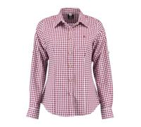 OS Trachten Damen Bluse Langarm Trachtenbluse mit Liegekragen Qorru, Größe:44, Farbe:weinrot