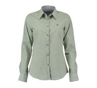OS Trachten Damen Bluse Langarm Trachtenbluse mit Liegekragen Ututu, Größe:44, Farbe:Khaki/Schlamm