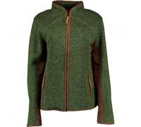 OS Trachten Damen jacke Strick Fleece Leder (grün) 46