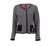 OS Trachten Damen Strickjacke Trachtenjacke Cardigan mit Rundhalsausschnitt Enkeyo