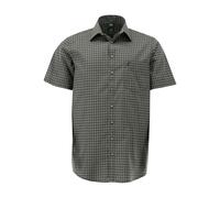 OS Trachten Herren Hemd Kurzarm Jagdhemd Trype, Größe:45/46, Farbe:dunkelgrün