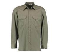 OS Trachten Herren Hemd Langarm Jagdhemd mit Liegekragen Madaja, Größe:49/50, Farbe:trachtengrün