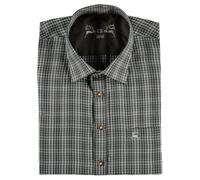 OS Trachten Herren Hemd Langarm Jagdhemd mit Liegekragen Twisa, Größe:39/40, Farbe:Oliv