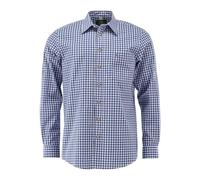 Trachtenhemd OS-TRACHTEN Gr. 45/46, N-Gr, blau Herren Hemden Langarm Herren, mit Krempelärmel (77299044-45)