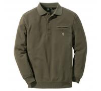 OS Trachten Herren Longsleeve Poloshirt Rehbock L