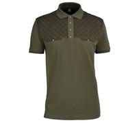 OS Trachten Herren Poloshirt Lederemblem 3XL