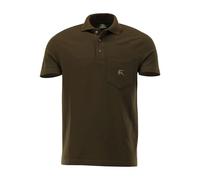 OS Trachten Herren Poloshirt Kurzarm Jagdshirt mit Polokragen Balun, Größe:XL, Farbe:Oliv
