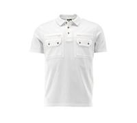 OS Trachten Herren Poloshirt Kurzarm Jagdshirt mit Polokragen Fuzao, Größe:XL, Farbe:weiß