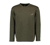 OS Trachten Herren Strickfleece-Pullover Sweatshirt Fleecepullover mit Rundhalsausschnitt Mysqafe, Größe:6XL, Farbe:Oliv