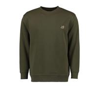 OS Trachten Herren Sweatshirt Pullover Jagdsweatshirt mit Rundhalsausschnitt Memvu, Größe:5XL, Farbe:Oliv