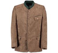 OS Trachten Herren Trachtenjanker mit Stehkragen Wumgake, Größe:54, Farbe:mittelbraun