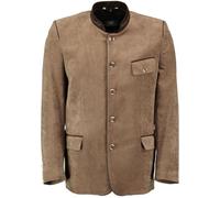 OS Trachten Herren Trachtensakko Janker Trachtenjacke mit Stehkragen Qveyar, Größe:52, Farbe:hellbraun