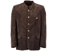 OS Trachten Herren Trachtensakko Janker Trachtenjacke mit Stehkragen Qveyar, Größe:54, Farbe:dunkelbraun