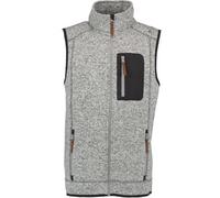 OS Trachten Orbis Herren Weste Strick-/Fleeceweste Freizeitweste mit Stehkragen Klesi, Größe:5XL, Farbe:mittelgrau