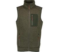 OS Trachten Orbis Herren Weste Strick-/Fleeceweste Freizeitweste mit Stehkragen Klesi, Größe:6XL, Farbe:oliv