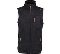OS Trachten Orbis Herren Weste Strick-/Fleeceweste Freizeitweste mit Stehkragen Klesi, Größe:6XL, Farbe:anthrazit