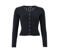 OS Trachten Strickjacke mit Rundhalsausschnitt Borida, Größe:34, Farbe:Marine