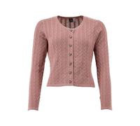 OS Trachten Strickjacke mit Rundhalsausschnitt Borida, Größe:48, Farbe:dunkelrot