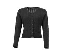 OS Trachten Strickjacke mit Rundhalsausschnitt Borida, Größe:50, Farbe:anthrazit