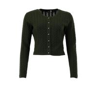 OS Trachten Strickjacke mit Rundhalsausschnitt Borida, Größe:50, Farbe:Oliv
