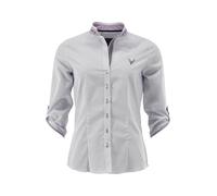 OS Trachten Trachtenbluse Tailliert Brocu, Größe:46, Farbe:lila-dunkelgrün