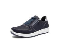 Sneaker ARA "OSAKA" Gr. 7 (40,5), silberfarben (dunkelblau, silberfarben) Damen Schuhe Sneaker in Weite H (sehr weit), Freizeitschuh, Halbschuh, Schnürschuh (37533336-7)