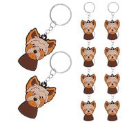 OSALADI 10 Stück Niedliche Silikon Schlüsselanhänger mit Hundemotiv Pvc Material Sanft zu Gegenständen als Party Gastgeschenk oder Taschenanhänger für Hundeliebhaber