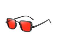 OSALADI 1paar Modische Herren Sonnenbrille mit Roten Gläsern Kreative Beach Shades Leichte Rechteckige UV schutzbrille Robustes Design für Outdoor Party und Trendbewusste Kleidung