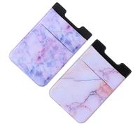 OSALADI 2 Stück Telefon Kartenhalter Selbstklebend Aus Marmor Motiv PVC Handy Geldbörse Klebehülle Für Ausweise Kreditkarten Und Multifunktionaler Telefonhalter