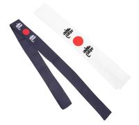 OSALADI 2stücke Japanisches Stirnband Samurai und Dragon Design Rutschfestes Atmungsaktives Sport Koch Stirnband für Karate Yoga Laufen Vielseitig für Herren und Schüler Japanischer Stil
