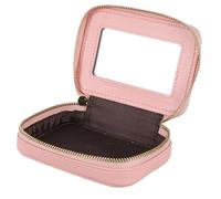 OSALADI Aufbewahrungstasche und Rosa mit Spiegel Lippenstift Tragbare Kleine Multifunktions Kosmetiktasche Kompakt für Make Up und Reisen für Unterwegs
