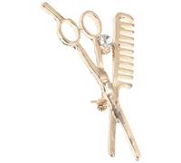 OSALADI Barbier Brosche Anstecknadel aus Zinklegierung Einzigartige Goldfarbene Modeschmuck Nadel für Kleidung Komfortabel und Modisch für Verschiedene Anlässe und Outfits