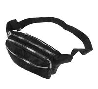 OSALADI Bauchtasche Gürteltasche für Männer aus Oxford Stoff Große Kapazität Schwarz Verstellbarer Gürtel Mehrere Fächer für Wandern und Outdoor Aktivitäten