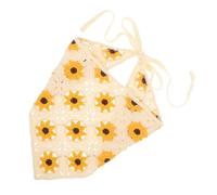 OSALADI Elastisches Haarband mit Blumenmuster aus Atmungsaktiver Baumwolle Modisches Kopftuch für Damen und Mädchen Accessoire für Formelle Anlässe und Partys in Gelb
