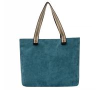 OSALADI Große Tragbare Einkaufstasche aus Cordstoff mit Vintage Design Modische ein Schulter Tasche für Täglichen Gebrauch Strapazierfähig und Geräumig